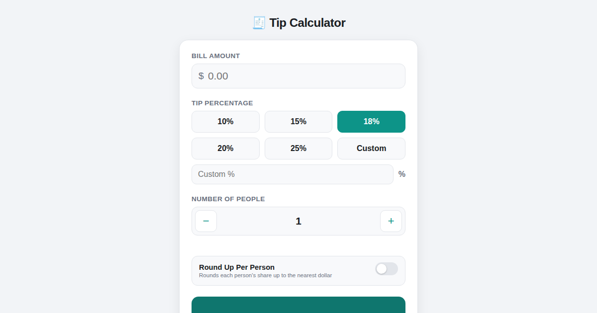 Screenshot of Tip Splitter