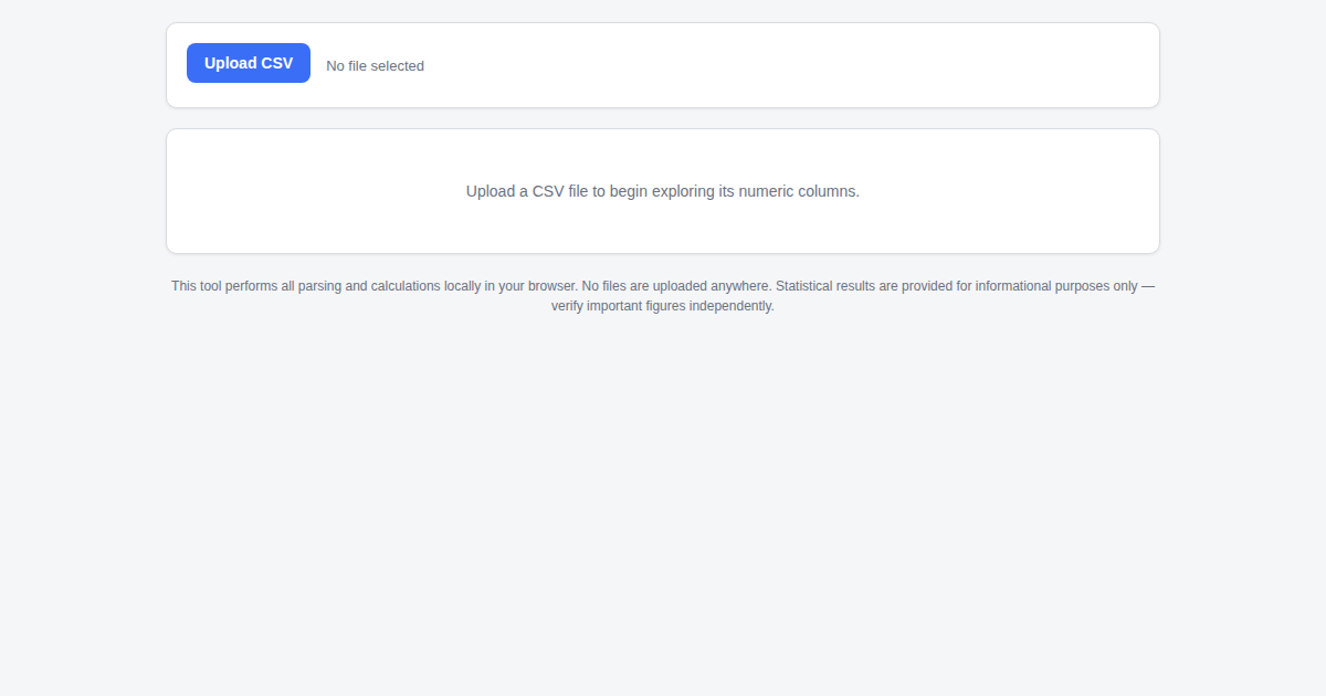 Screenshot of CSV Explorer