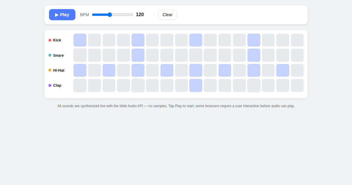 Screenshot of Step Sequencer