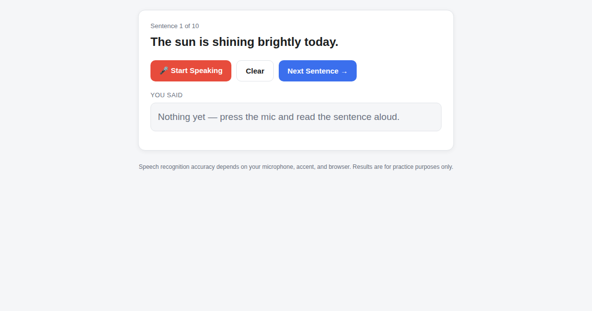 Screenshot of Speak & Match