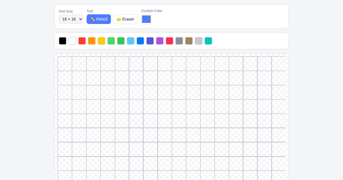 Screenshot of Pixel Art Editor
