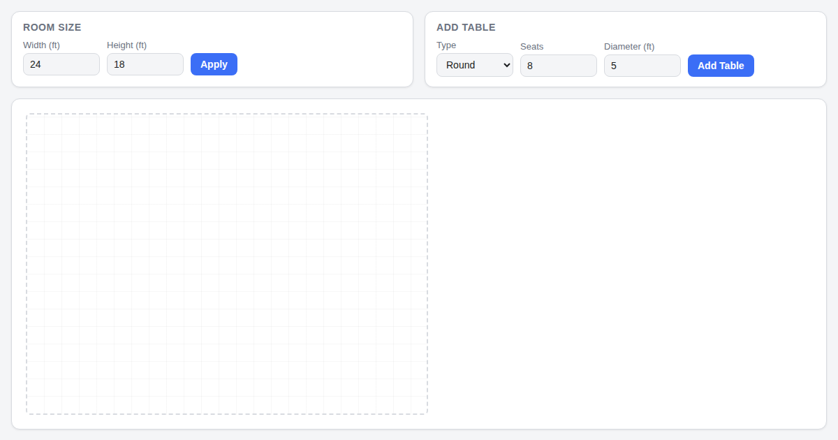 Screenshot of Seating Chart Planner