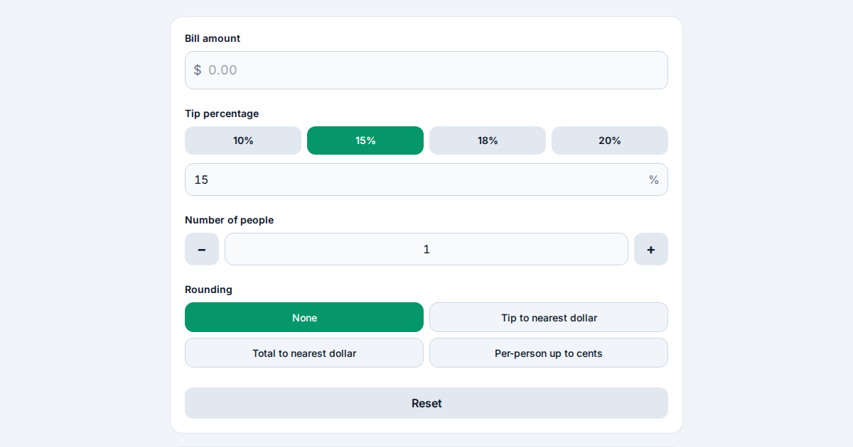 Screenshot of Tip Splitter