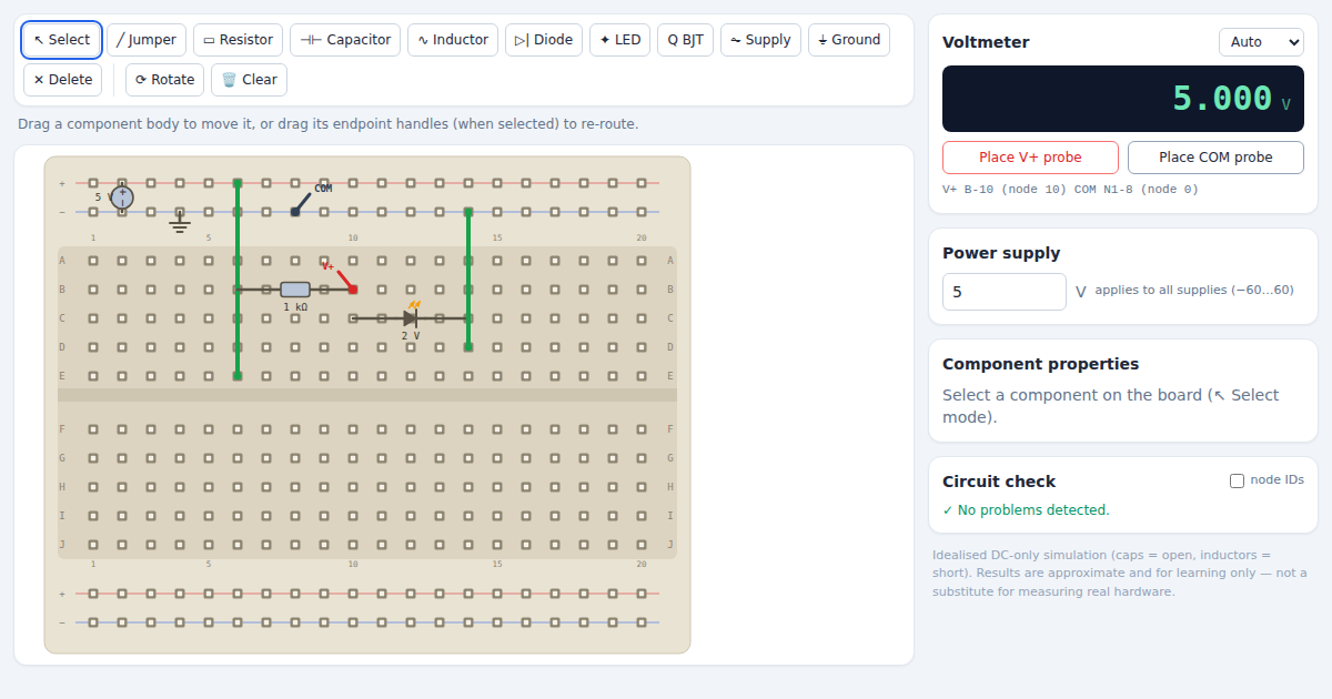 Screenshot of Breadboard Lab