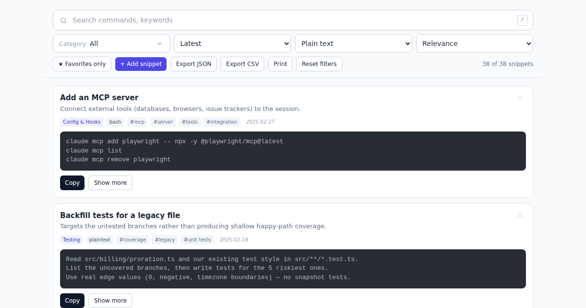 Screenshot of Claude Code Cheat Sheet